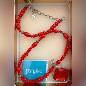 JayKing red pendant necklace